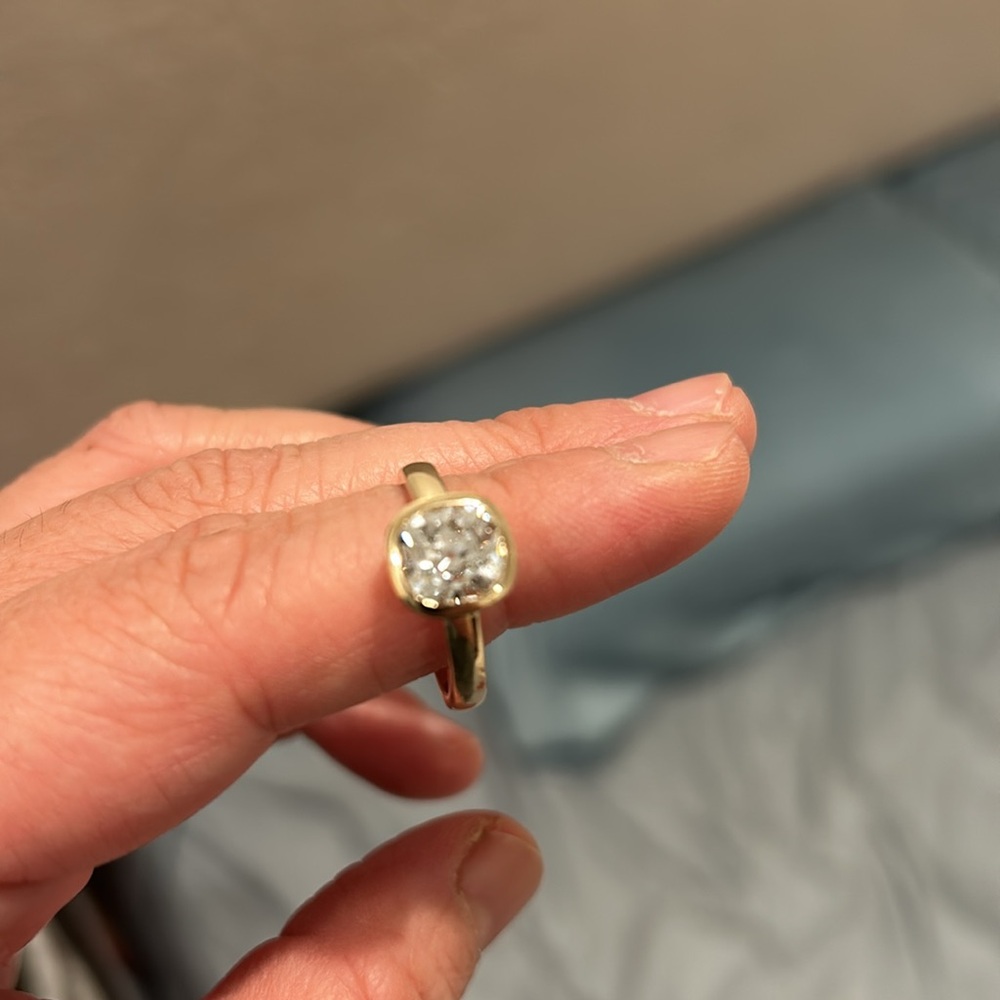 2 carat cushion cut diamond 14k solid - Picture 8 of 11